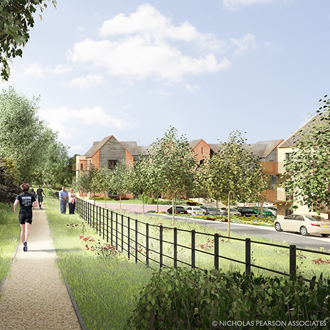 CGI of Bluebell Road, Norwich